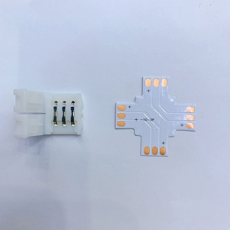 十 Shape 3-Pin CCT Color Temperature LED Strip Solderless Conector Accessories For Width 10mm Dream Color LED Strip Lights
